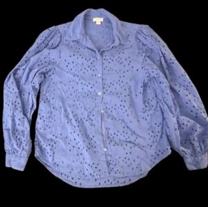 Sundance Periwinkle Eyelet Blouse
